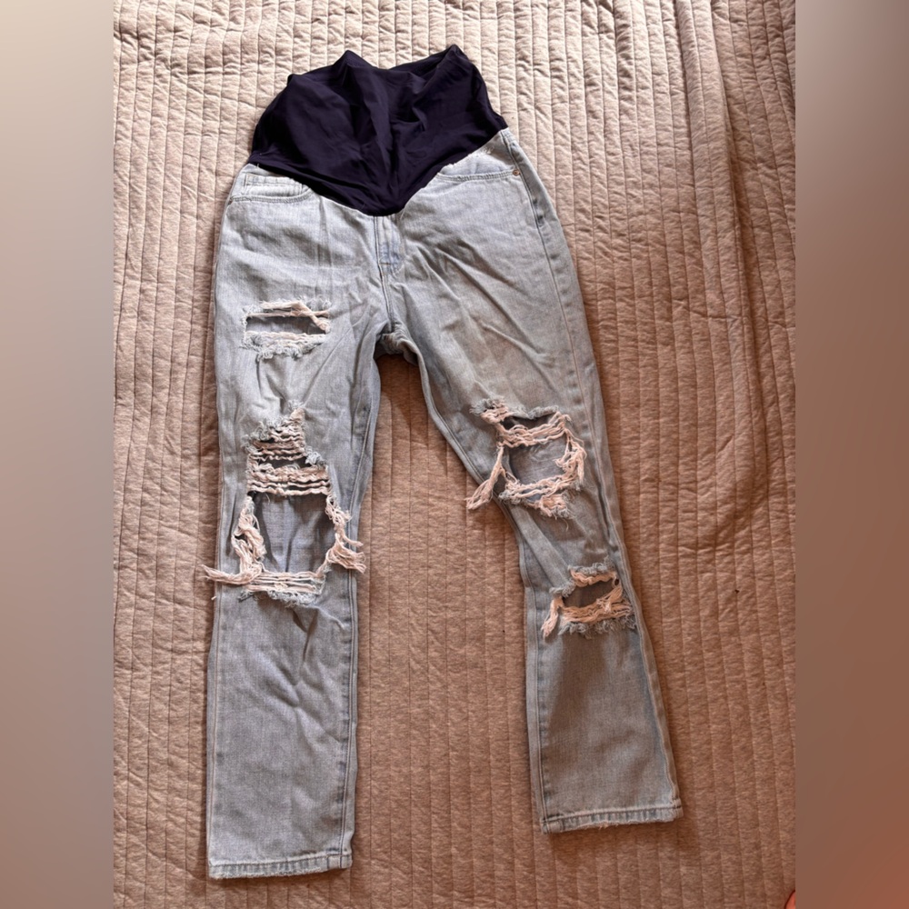 Pink Blush maternity jean